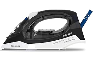 Taurus – Plancha Vapor Itaca 220 | 2200W | Golpe Vapor 110g/min | Suela Silver | Antical | Antigoteo | Autolimpieza | Aviso sonoro/Visual | Spray | Planchado Vertical | Negra/Azul/Blanco