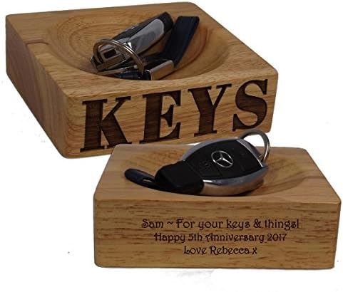 You Name It Personalised Wooden Key Bowl, great gift for Weddings and Anniversaries