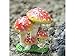 Produktbild Yter Decorazioni da giardino in miniatura Miniatur Pilze Hausgarten Micro Landschaft Dekoration Blumentöpfe Bonsai Handwerk Ornamente (Rot + Gelb)