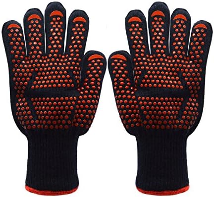 YXTO 500°C Extreme Heat Resistant BBQ Gloves Hot Surface Handler For Cooking, Grilling, Baking,Barbecue, Guaranteed Heat Protection.