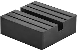 DEDC Bloque de Goma Forma Cuadrada Gato Jack Lift Pad Adaptador de Almohadilla de Elevación para Protector Vehículos Elevador Coche Negro 7,5x7,5x2,5cm (1pcs)