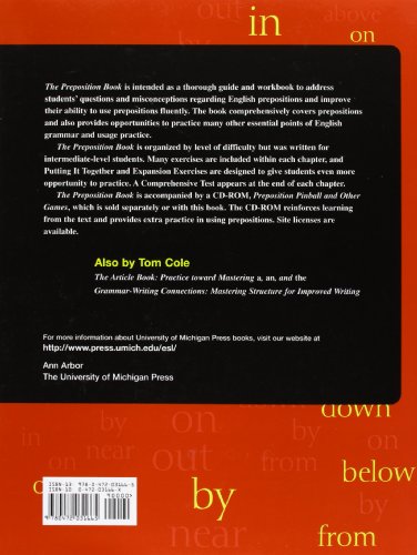 Livres Couvertures de The Preposition Book: Practice Toward Mastering English Prepositions