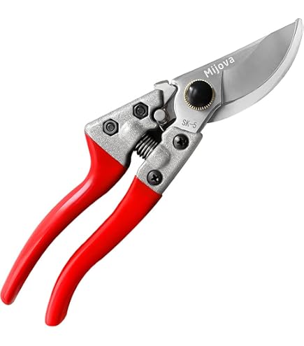 Sécateur Professionnel Pour Bois Durs – Lames Enclume Acier, Verrouillage Une Main, Poignée Antidérapante