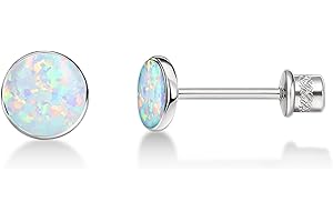 Limerencia Medizinische Titan Ohrringe, G23 Hypoallergen Gesundheitsstecker Ohrstecker mit Schraubverschluss, Nickelfreie Ohrringe für Damen, Mädchen und Kinder