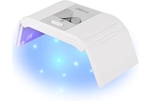 CORESLUX Mini Lampe UV Séchoir à Ongle Portable, 36 W Sèche-ongles Pliable avec Minuteur 60s/120s, Lampe UV Ongles Gel Shellac, Néon, Lampe UV Ongles Pour Tous les Gels (Blanc)