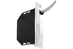 IdeaGenesis - Recogedor Persiana con Frente de PVC con pivote para empotrar en persianas enrollables. Enrollador persiana para embutir en obra. (Blanco Cinta Pintas, Blanco Cinta Pintas)