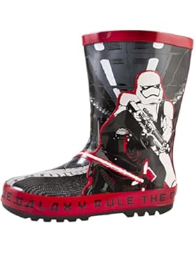 Star Wars , Jungen Arbeits-Gummistiefel , Schwarz - Star Wars - Black/Red Wellies - Größe: 31 EU Kinder