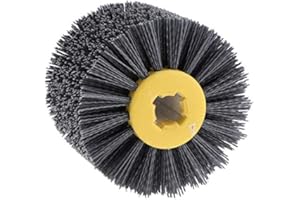 Yikko - Spazzola in nylon per ingranaggi e lucidatura, grana 80/120/180/240, per macchina spazzolatrice del legno (grana 180)