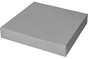 GOLDSTAR BEDDINGS Goldstar Waterproof Seat Pad 4cm Thick Rattan Garden Furniture Outdoor Indoor Foam Filled Cushion Removable Zip Cover (50 x 48cm/20" x 19", Grey)