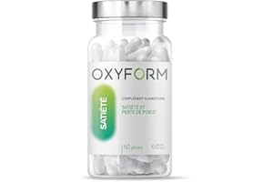 OXYFORM BY OXYLENT Konjac prémium - Coupe Faim - Puissant et Efficace - Perte de Poids rapide - Spiruline - riche en protéine - Efficace - Extra Fort - Minceur Perte de Poids - 60 gélules - Oxyform