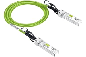 10GTEK [Verde] Cable 10G SFP+ DAC de color - Cable Twinax SFP para Cisco SFP-H10GB-CU1M, Meraki MA-CBL-TA-1M, Ubiquiti UniFi, D-Link, Fortinet, Supermicro, Netgear, 1 metro (3,3ft)