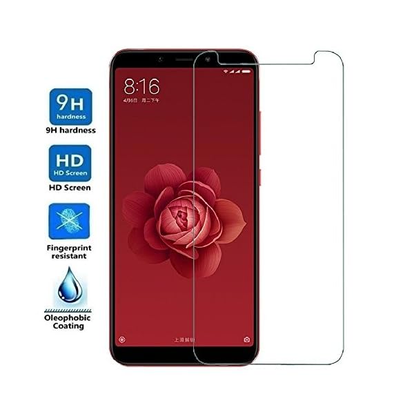 Electrónica Rey Protector de Pantalla para XIAOMI Mi A2/Mi 6x/MiA2/Mi6x, Cristal Vidrio Templado Premium