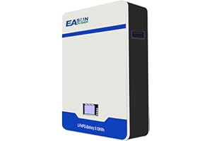 POWLAND 10.24KWH Batteria 48V LiFePO4 Batteria 200AH 51,2V 6000+ cicli Batteria ricaricabile con BMS Accumulo di energia a parete per sistema solare fotovoltaico RV