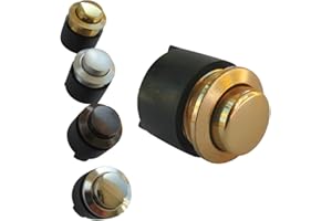 DESI-SCHILDER Klingeltaster-8 Farben-Klingelknopf-Drucktaster-Klingel-Klingelkontakt-Klingelanlage-Klingeldrücker-2-Draht Anschluss-Made in Germany (362 Mess. dunkel brüniert)