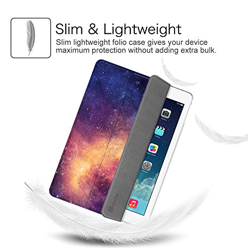 Fintie iPad Air Hülle Case – Ultra Slim Superleicht Schutzhülle mit Lichtdurchlässig Rückseite Abdeckung Smart Cover Tasche mit Auto Schlaf / Wach und Standfunktion für Apple iPad Air, Die Galaxie - 4