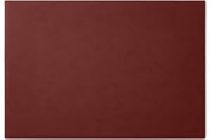 Eglooh - Mercurio - Sottomano Scrivania Ufficio in Cuoio Rosso Bordeaux - cm 65x45 - Cuciture Artigianali e Fondo Antiscivolo - Made in Italy