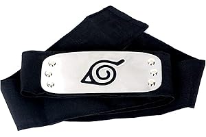 HOODBRO Banda para la Cabeza Ninja Naruto Shippuden Konohagakure Shinobi Manga Cosplay Anime Cinta Pelo