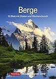Berge - Kalender 2019: Wochenplaner, 53 Blatt mit Zitaten und Wochenchronik by