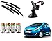 Auto Pearl Premium Quality Car Accessories Combo of Car Rain Wind Door Visor Side Window Deflector. & Car Tyre Air Alert Valve Cap Set of 4 Pcs. & Universal Car Windshield Mount Holder Mobile Stand. RS.1501.00