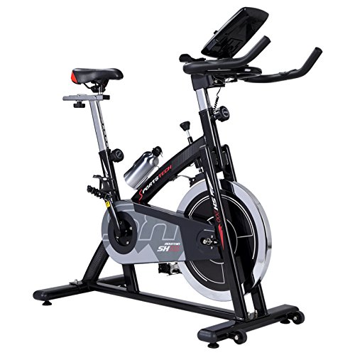 Sportstech Profi Indoor Cycle SX200 mit Smartphone App Steuerung + Google Street View, 22KG Schwungrad, Armauflage, Pulsgurt kompatibel – Speedbike mit flüsterleisem Riemenantrieb – Fahrrad Ergometer bis 125 KG - 2
