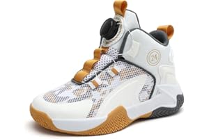 Hixingo Enfant Chaussure de Basketball, Garçon Sneakers Baskets Enfant Filles Mode Baskets de Basket-Bal Hautes pour Chaussures de Sport, pour Mixte Jeunes Homme Femme 31-40