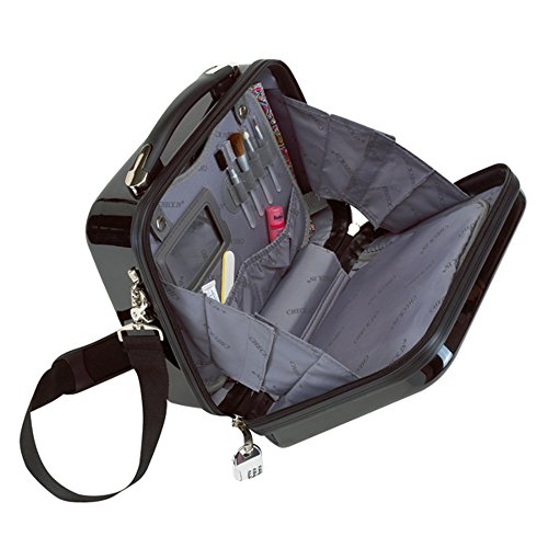 Beauty Case schwarz Carbon mit Boarding size aus Polycarbonat und ABS Materialmix 1300 Gramm aufsteckbar auf Trolleysystem - 2