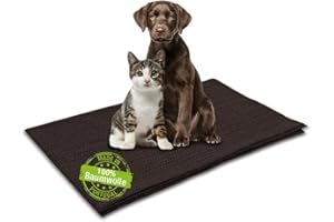 A PORTUGUESE LOVEAFFAIR CRAFT STORY Craft Story Hundedecke Gaia aus 100% Baumwolle 100 x 140 cm Braun - waschbar faltbar ideal für Auto Kofferraum Sofa - Schutzdecke für Hunde und Katzen - Robuste Ruhedecke für Zuhause und Unterwegs