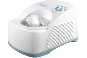 ‎DE'LONGHI De'Longhi ICK 5000 Eiscremeautomat, Kompressor, weiß, 24.5 cm l x 42.6 cm b x 32.6 cm