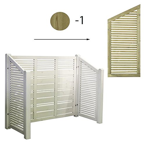 Preisvergleich Produktbild Plus 16630-1 Silence Mülltonnenabtrennung 194x82x140 / 110 cm (LxBxH) trykimp, Chromfrei druckimpägniert