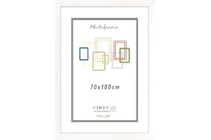 CHELY INTERMARKET | 32B2B | Marco de Fotos 70x100 cm (Blanco) MOD-272 Estilo galería | Marco de Madera para Decoración de Casa | Fotografías de Boda | Moldura con Relieve.(272-70x100-2,85)