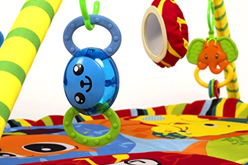 Kinderkraft Krabbeldecke Spieldecke Spielbogen Erlebnisdecke Spielmatte Babydecke Decke Rot - 4