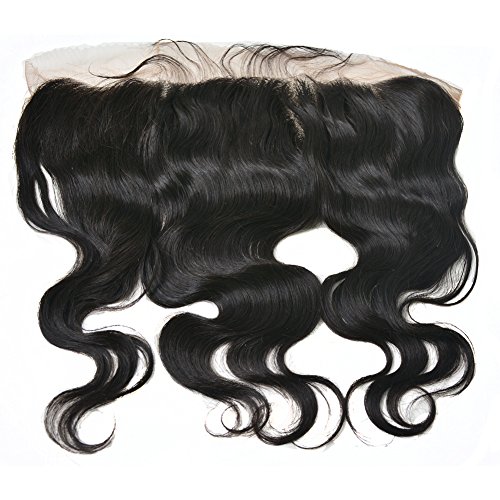 Moresoo 13*4 size body wave Lace frontal closure ear to ear with baby hair 100% unprocessed Brazilian virgin hair 10inch long