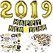 Produktbild Silvester Deko 2019 Silvester Dekoration Set | Happy New Year Girlande + Riesige Folienballons + Neujahr Fotorequisiten Masken Konfetti. Neujahrsdeko / Silvesterpartydeko Accessoire fur Silvesterparty