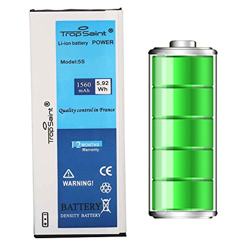 Trop Saint Batterie Interne pour iPhone 5S - 1560mAh Kit de R paration avec Outils et Adhesifs Trop Saint Batterie Interne pour iPhone 5S - 1560mAh Kit de R paration avec Outils et Adhesifs