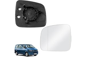 RASHION Cristal De Retrovisor Calefactable Compatible con VW Transporter T5 2003-2009 & Caddy 2004-2015 Espejo Retrovisor (Izquierda)