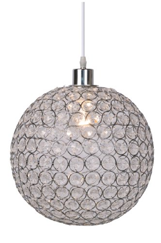 Lucide AYLA E27 Plata, Transparente iluminación de techo - Lámpara (Dormitorio, Cocina, Salón, Plata, Transparente, Empotrada, Metal, I, Moderno)