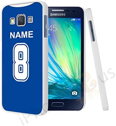 Chelsea Colours Personalised Football Shirt, Any Name, Any Number Snap-on Hard Back Case Cover for Samsung Galaxy A3 By iPhone R Us®