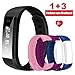 Produktbild MINLUK Fitness Armband Aktivitätstracker Bluetooth 4.0 Wasserdicht mit Schrittzähler Kalorienzähler Entfernungsrechner Sport-Zeit Pulsmesser Schlafmoniter Kamerasteuerung Zeit Datum Vibrationsalarm von Anruf SMS Whatsapp Sportuhr Smartwatch Fitness Tracker mit App für iPhone, Android Smartphone Unisex