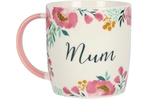 SJ TRADERS Mum Coffee Mug, Novelty Ceramic Coffee Cup with Handle for Tea and Coffee, Novelty Mothers Day Gifts from Daughter and Son for Mum (Mum Blossom and Bee Mug)