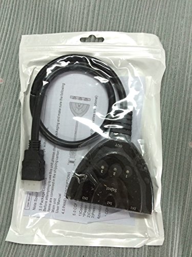 HDMI Inline – 3 Port Splitter. TV – Umschalter für bis zu 3 Geräte. 1080p HD. - 4