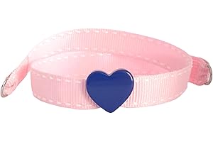 MAISON GIOIELLI FIRENZE NORA PFEIFFER Braccialetto in Tessuto Colorato con Charm in Resina a Forma di Cuore, Bijoux per Donne Bambine e Ragazze