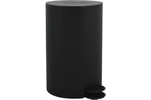 MSV Osaki kosz na śmieci z pedałem, 3 litry, z wyjmowanym koszem wewnętrznym, czarny