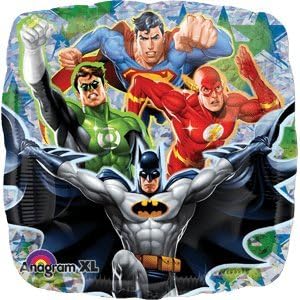 Justice League Pillow balloon delivered inflated in a box with Free Delivery