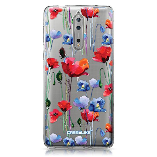 CASEiLike Nokia 8 Sirocco case, Watercolor Floral 2234 Pattern TPU Case Bumper Snap-on Back Cover for Nokia 8 Sirocco