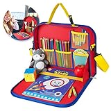 ★ Duradero: La estructura del organizador para respaldo de coche se ha desarrollado con materiales no tóxicos y de calidad superior. De hecho, a diferencia de otros modelos de gama baja, esta mesa de niños para coche se ha estudiado cuidadosamente para que sea una bandeja de coche para niños resistente y duradera, con cremalleras reforzadas y cierres de velcro de calidad superior.