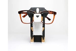 MINGCHU Dog Eyeglass Holder, Bernese Mountain Dog Glasses Holder, Cute Sunglass Display Stands, Animal Shaped Spectacle Display Stand Home Ornament Animal Glasses Holder (Color : A)