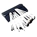 FASH 16-Piece Professional Goat Hair Makeup Brush Set with Faux Leather Pouch