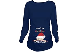 Q.KIM Donna Maglietta Premaman T-Shirt Divertente