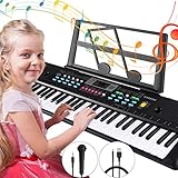 Pianos Numériques Portables, Magicfun 61 Touches Clavier électronique de Piano Chargable Clavier Piano avec Microphone pour Enfants Garçon Filles Cadeau