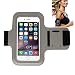 Produktbild iPhone 6 6S Sportarmband, CANTOP Sportarmband Schutzhülle für iPhone 6 6S 5 5S iPod mit Schlüsseltasche, Verstellbar, Einfach Kopfhörer Anschluss, Best für Gym, Sport Fitness, Laufen, Training, Grau